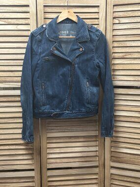 Gap 1969 Denim Biker Jacket – Women's Size Small